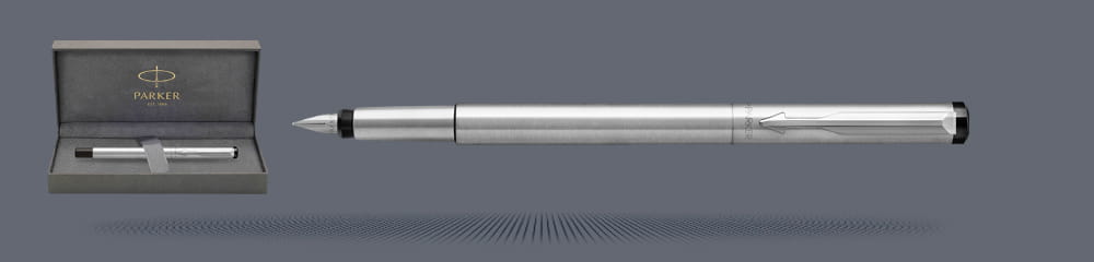 Zestaw Pióro wieczne Parker Vector Satynowa Stal 2017 + Premium Box | Stalówka M - 2026687