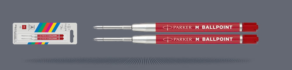 Wkłady do długopisu Parker Economy QUINKflow Czerwone (2 szt.) | Końcówka M - 2166545