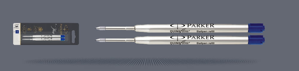Wkłady do długopisu Parker QUINKflow Niebieskie (2 szt.) | Końcówka M - 1950373