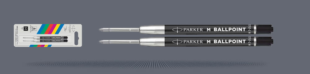 Wkłady do długopisu Parker Economy QUINKflow Czarne (2 szt.) | Końcówka M - 2166543