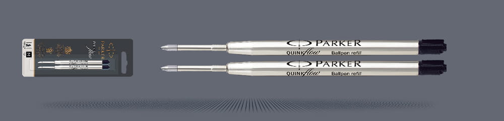 Wkłady do długopisu Parker QUINKflow Czarne (2 szt.) | Końcówka M - 1950372