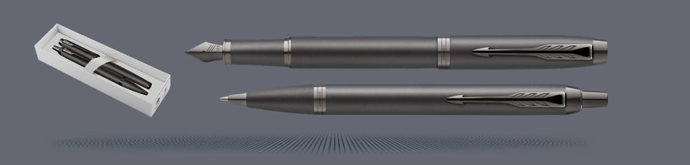 Zestaw Pióro wieczne + Długopis Parker IM Professionals Monochrome Bronze | Stalówka F - 2172958_2172961