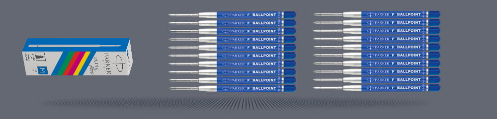 Wkłady do długopisu Parker Economy QUINKflow Niebieskie (20 szt.) | Końcówka M - 2166550
