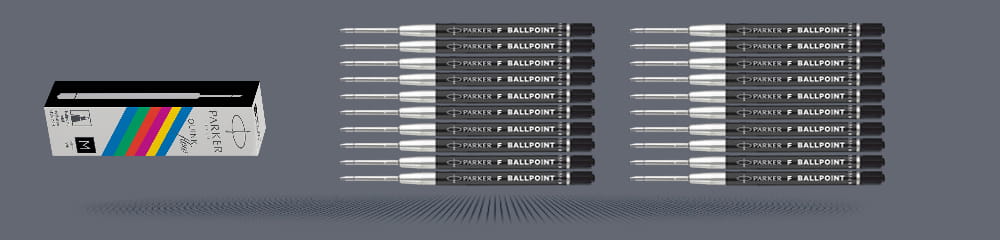 Wkłady do długopisu Parker Economy QUINKflow Czarne (20 szt.) | Końcówka M - 2168602