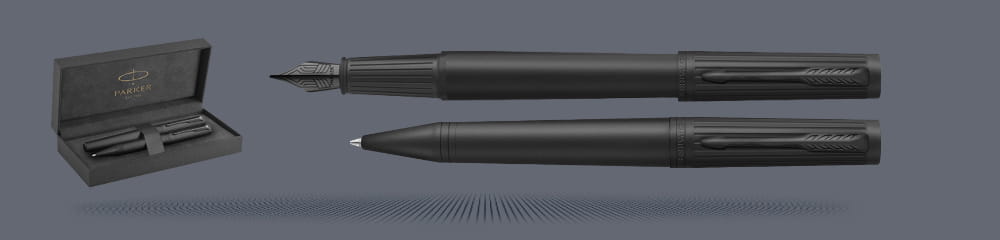 Zestaw Pióro wieczne + Długopis Parker Ingenuity Czarny  BT | Stalówka F - 