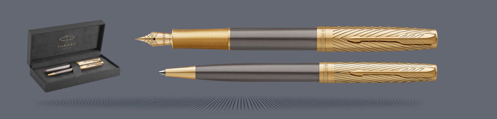 Zestaw Pióro wieczne + Długopis Parker Sonnet Pioneers | Stalówka  F/18k - 2201038_2201051