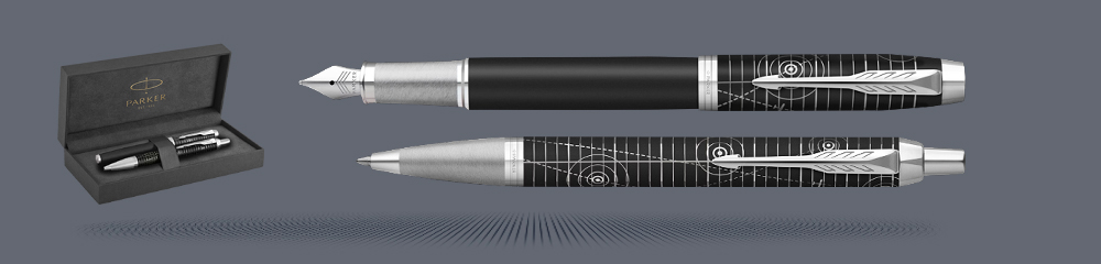 Zestaw Pióro wieczne + Długopis Parker IM Premium Legacy Of Flight CT + Premium Box | Stalówka F - 2228739_2152998