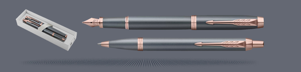 Zestaw Pióro wieczne + Długopis Parker IM Rituals Turquoise Slate PVD | Stalówka F - 2235422_2235424