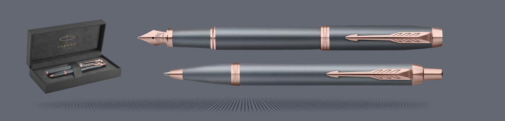 Zestaw Pióro wieczne + Długopis Parker IM Rituals Turquoise Slate PVD + Premium Box | Stalówka F - 2235422_2235424