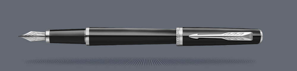 Pióro wieczne Parker Meridian Glossy Black CT | Stalówka F - 2231396