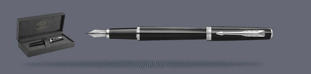 Zestaw Pióro wieczne Parker Meridian Glossy Black CT + Premium Box | Stalówka F - 2231396