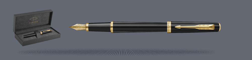 Zestaw Pióro wieczne Parker Meridian Mate Black GT + Premium Box | Stalówka F - 2231396