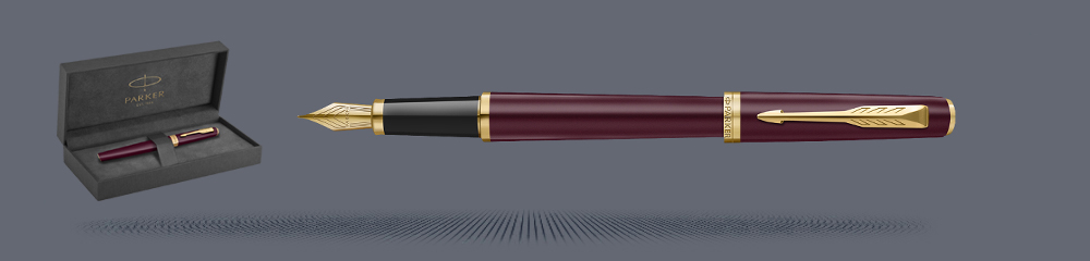 Zestaw Pióro wieczne Parker Meridian Red GT + Premium Box | Stalówka F - 2231412
