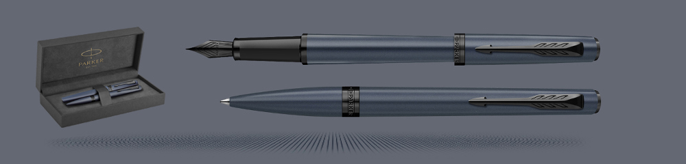 Zestaw Pióro wieczne + Długopis Parker Meridian Blue BT + Premium Box | Stalówka F - 2247778_2247781