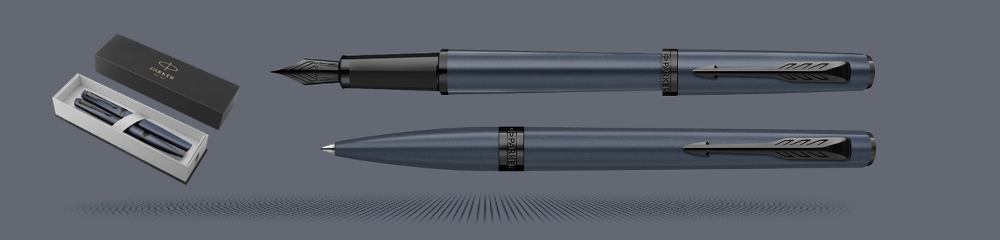 Zestaw Pióro wieczne + Długopis Parker Meridian Blue BT | Stalówka F - 2247778_2247781