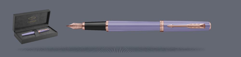 Zestaw Pióro wieczne Parker Meridian Lilac PGT + Premium Box | Stalówka F - 2231408 (1)