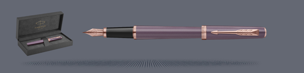 Zestaw Pióro wieczne Parker Meridian Purple PGT + Premium Box | Stalówka F - 2247762