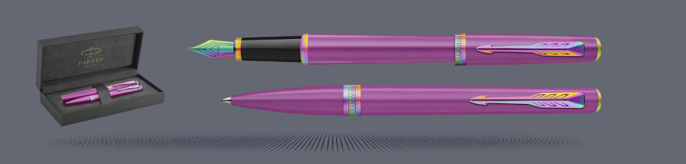 Zestaw Pióro wieczne + Długopis Parker Meridian Grape RBT + Premium Box | Stalówka F - 2247774_2247777