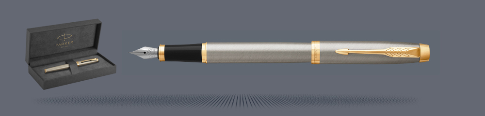 Zestaw Pióro wieczne Parker IM Core Brushed Metal GT + Premium Box | Stalówka M - 1931656