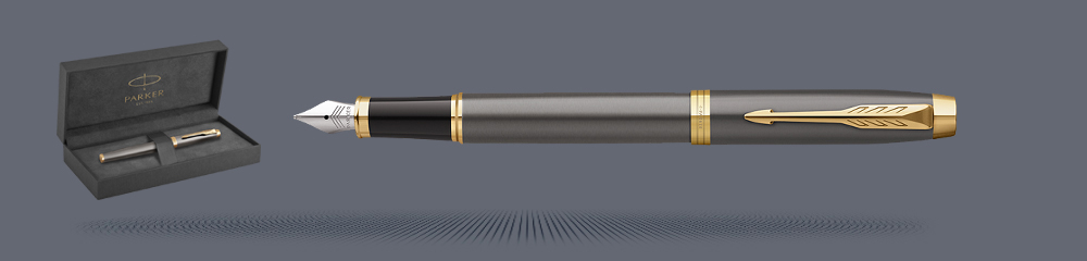 Zestaw Pióro wieczne Parker IM Core Grey GT + Premium Box | Stalówka F - 2213776