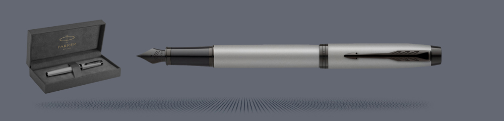 Zestaw Pióro wieczne Parker IM Achromatic Grey + Premium Box | Stalówka F - 2127619