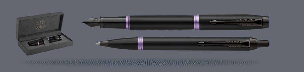 Zestaw Pióro wieczne + Długopis Parker IM Professionals Vibrant Ring Amethyst Purple + Premium Box | Stalówka F -2172948_2172951
