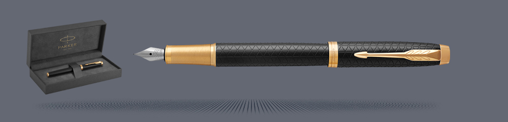 Zestaw Pióro wieczne Parker IM Premium Royal Czarny GT + Premium Box | Stalówka F - 1931646